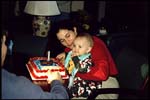 Heather and Andrew with the cake