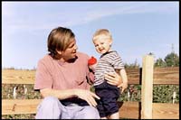 Peter and Andrew on the hay ride
