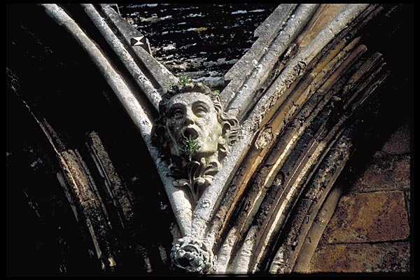 Stone carving at Salisbury Cathedral