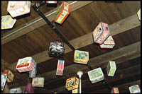 Lunchbox ceiling at the Farina Family Restaurant, Quechee
