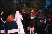 The middle of the ceremony; Jill Gold's reading