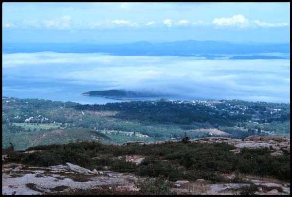 View of Bar Harbor from Cadillac Mountain